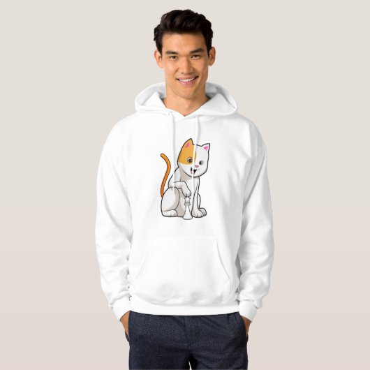 Kat op kaasschaap met schaafkop hoodie (Voorkant volledig)