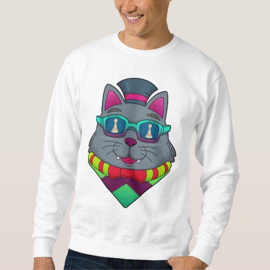 Kat op kaasschaap met schaafkop trui (Voorkant)