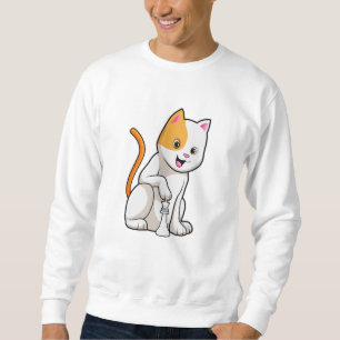 Kat op kaasschaap met schaafkop trui