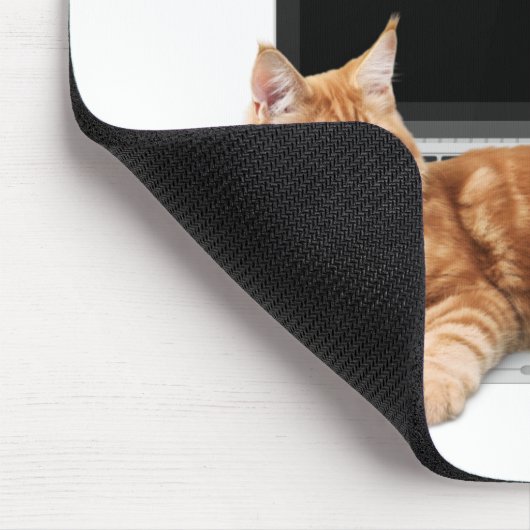 Kat op laptop - CatTop Muismat (Hoek)