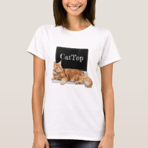 Kat op laptop - CatTop T-shirt