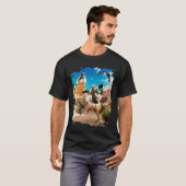 Kat op Llama Rijdt T-shirt (Voorkant volledig)