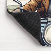 Kat op motor muismat (Hoek)