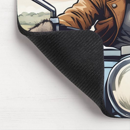 Kat op motor muismat (Hoek)