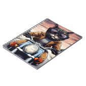 Kat op motor notitieboek (Linkerzijde)