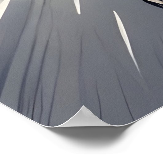 Kat op motor poster (Hoek)