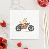 Kat op motorfiets servet (Insitu)