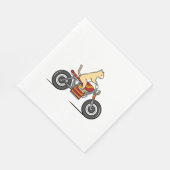 Kat op motorfiets servet (Hoek)