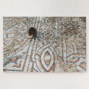 Kat op mozaïeken legpuzzel