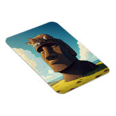 Kat op Paaseiland Moai Magneet (Rechterzijde)