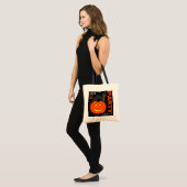 Kat op pompoen, Halloween Tote Bag (Voorkant (model))