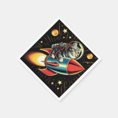 Kat op raketservetten! servet (Hoek)