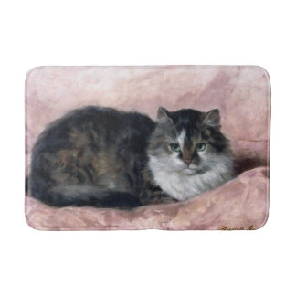 Kat op Roze Pillow door Henriëtte Ronner-Knip Badmat