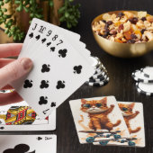 Kat op Skateboard Pokerkaarten (Insitu)