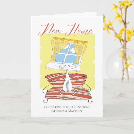 Kat op Sofa - nieuw startpunt Kaart (Gele Bloem)