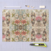 Kat op Steampunk collage  Decoupage Tissuepapier (Craft)