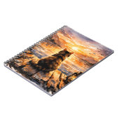 Kat op steiger bij zonsondergang notitieboek (Linkerzijde)