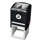 Kat op steiger bij zonsondergang zelfinktende stempel (Product)
