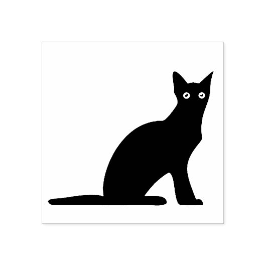 Kat op stilstaande kunststempel rubberstempel (Afrduk)