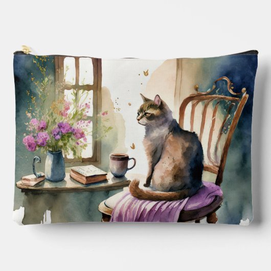 Kat op stoel schilderen etui (Voorkant)