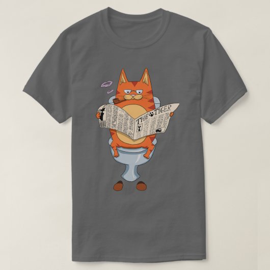 Kat op toilet Funny Cat Lovers Toilet Humo T-shirt (Design voorkant)
