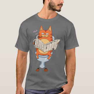 Kat op toilet Funny Cat Lovers Toilet Humo T-shirt