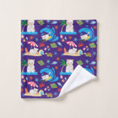 Kat op Vacation Bath Towel set Bad Handdoek (Wasdoekje)