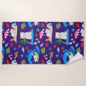 Kat op vakantie strandlaken (Voorkant)