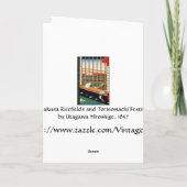 Kat op Venster met Uitzicht van MT Fuji door Kaart (Achterkant)