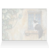 Kat op Windowsill - 5" x 7" Art Kaart (Binnen Horizontaal (Boven))