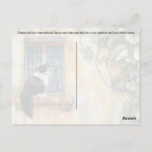 Kat op Windowsill Postcrossing - Briefkaart (Achterkant)