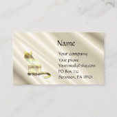 Kat op wit Visitekaartje (Voorkant)