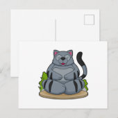 Kat op Yoga Fitness Briefkaart (Voorkant / Achterkant)