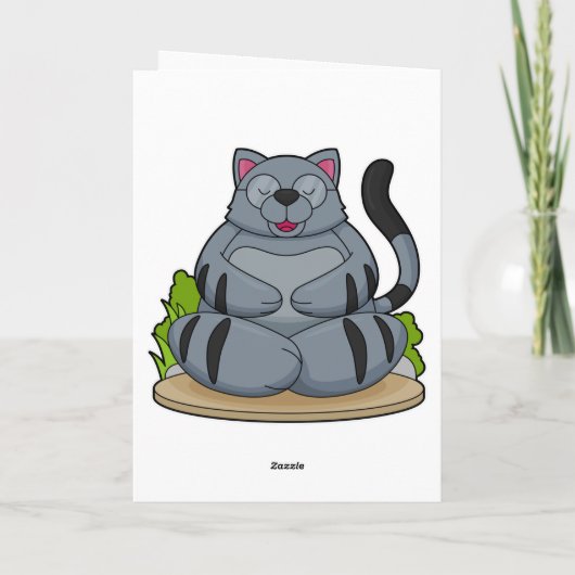 Kat op Yoga Fitness Kaart (Achterkant)