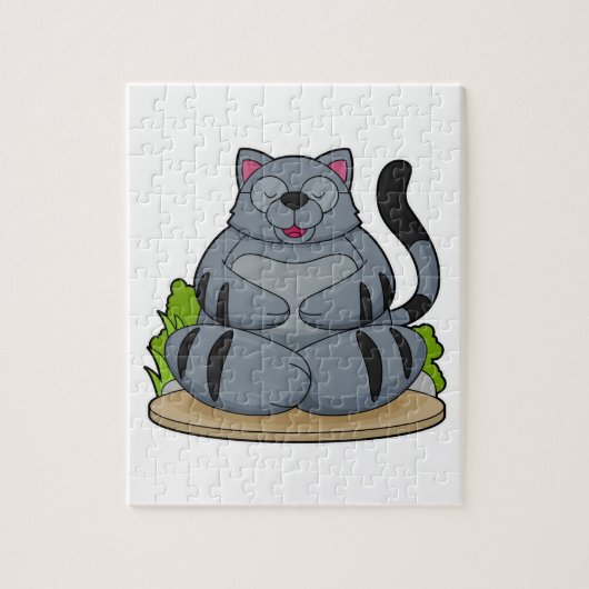 Kat op Yoga Fitness Legpuzzel (Verticaal)