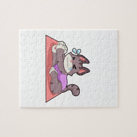 Kat op Yoga Fitness Legpuzzel (Horizontaal)