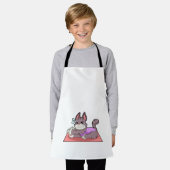 Kat op Yoga Fitness Schort (Gedragen)