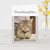 Kat op zoek naar goede kleindochter verjaardag leu kaart (Gele Bloem)