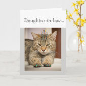 Kat op zoek naar goede schoondochter Verjaardagsdi Kaart (Gele Bloem)