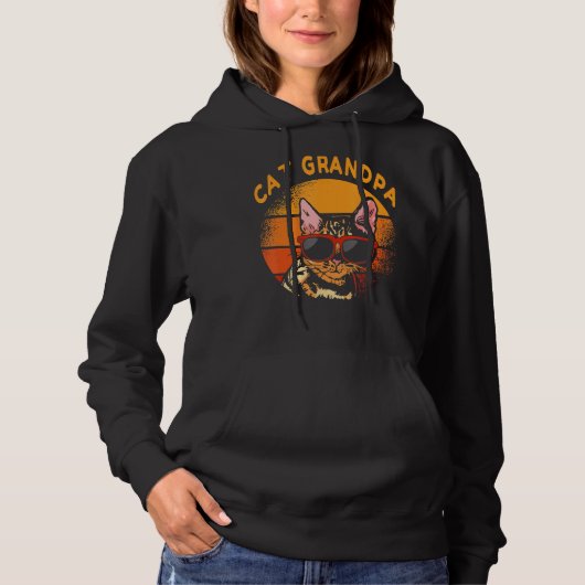  kat opa Retro Funny Vaderdag D Hoodie (Voorkant)