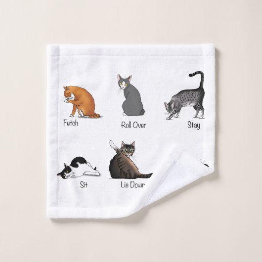 Kat Opdrachten Bad Handdoek (Wasdoekje)