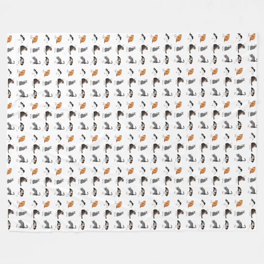 Kat Opdrachten Fleece Deken (Voorkant (Horizontaal))