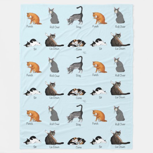 Kat Opdrachten Fleece Deken (Voorkant)