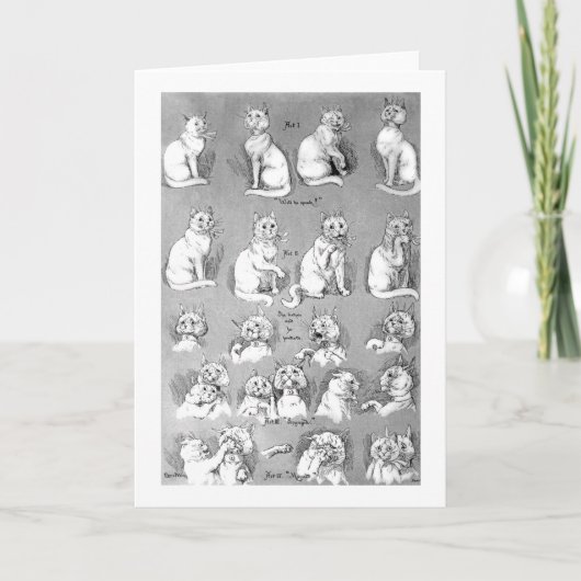 Kat, opleiding en huwelijk, Bride, Louis Wain Kaart (Voorkant)