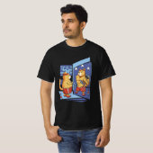 Kat-opleiding voor het gewichten bij gym fitness k t-shirt (Voorkant volledig)