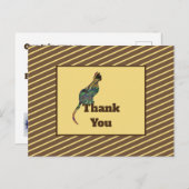 Kat-oppas-appreciatiemozaïek Kitten Bedankt Briefkaart (Voorkant / Achterkant)