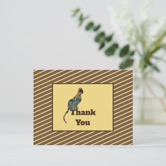 Kat-oppas-appreciatiemozaïek Kitten Bedankt Briefkaart (Staand voorkant)