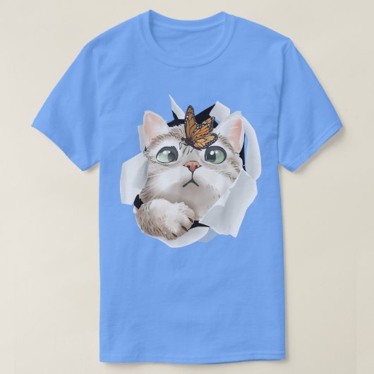 Kat, Oranje Kat T, Kattendoek, Kitten T-shirt (Design voorkant)