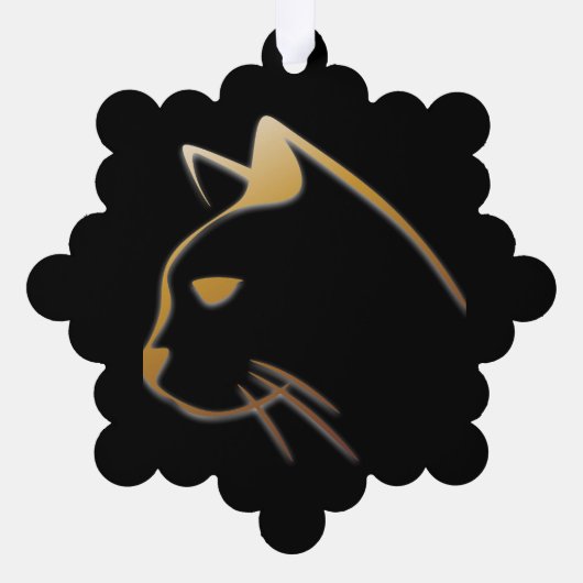 Kat Ornament Kaart (Achterkant)