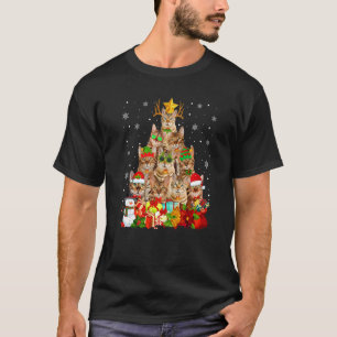 Kat-Ornament kerst met kerst met taarten T-shirt